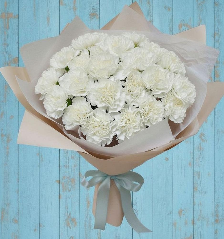 Букет цветов из: Гвоздики в Пряже