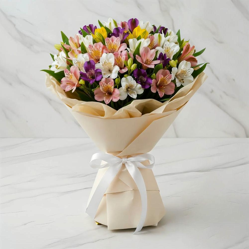 Букет цветов из: Альстромерии в Пряже