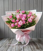 Букет Розовый кустик #REPLACE_PRED# Пряже