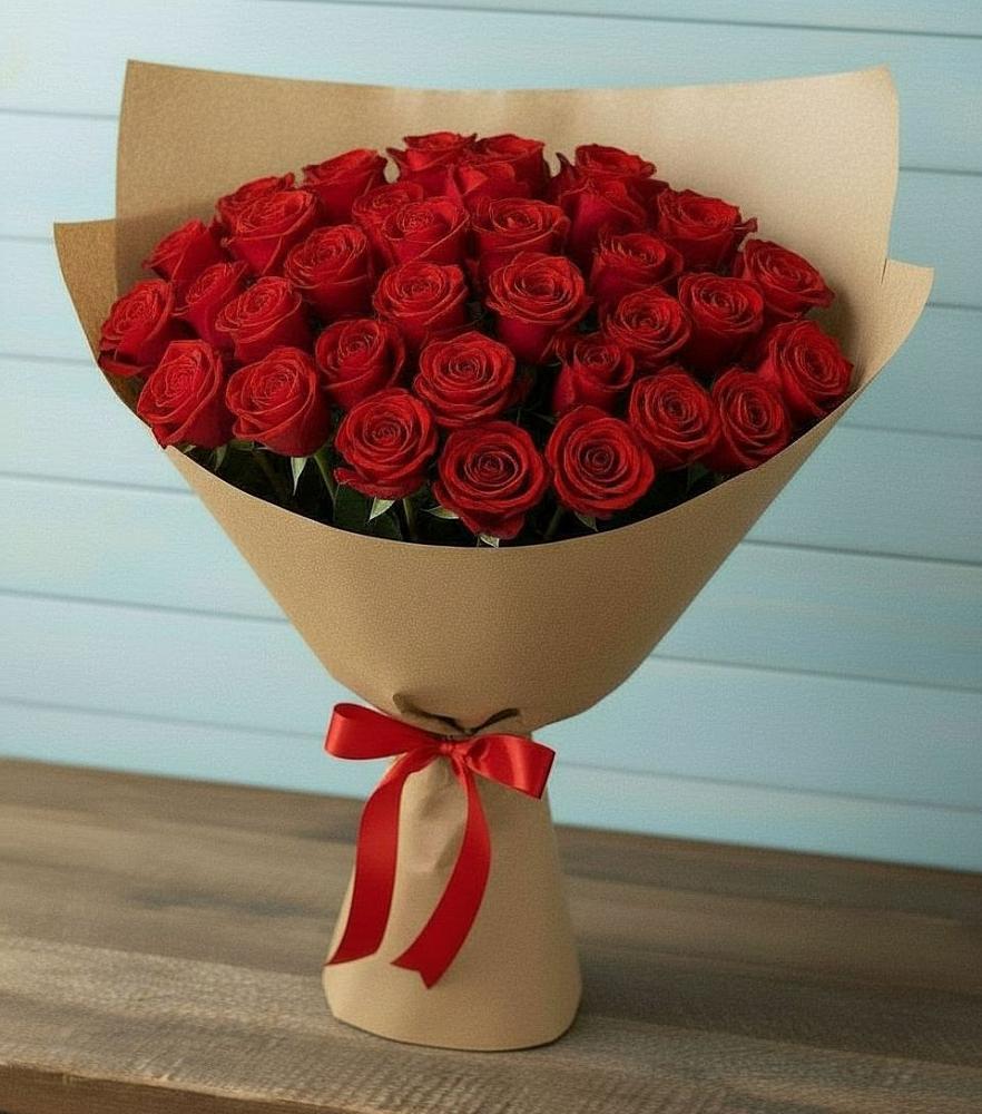 Букет Красные розы Милано в Пряже
