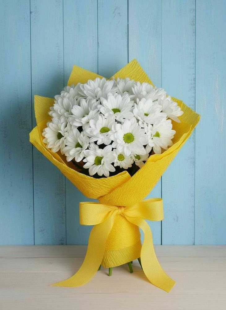 Букет цветов из: Хризантемы в Пряже