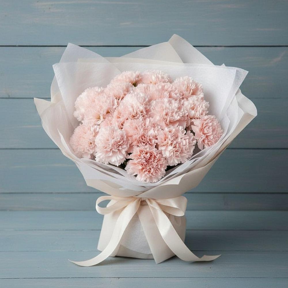 Букет цветов из: Гвоздики в Пряже